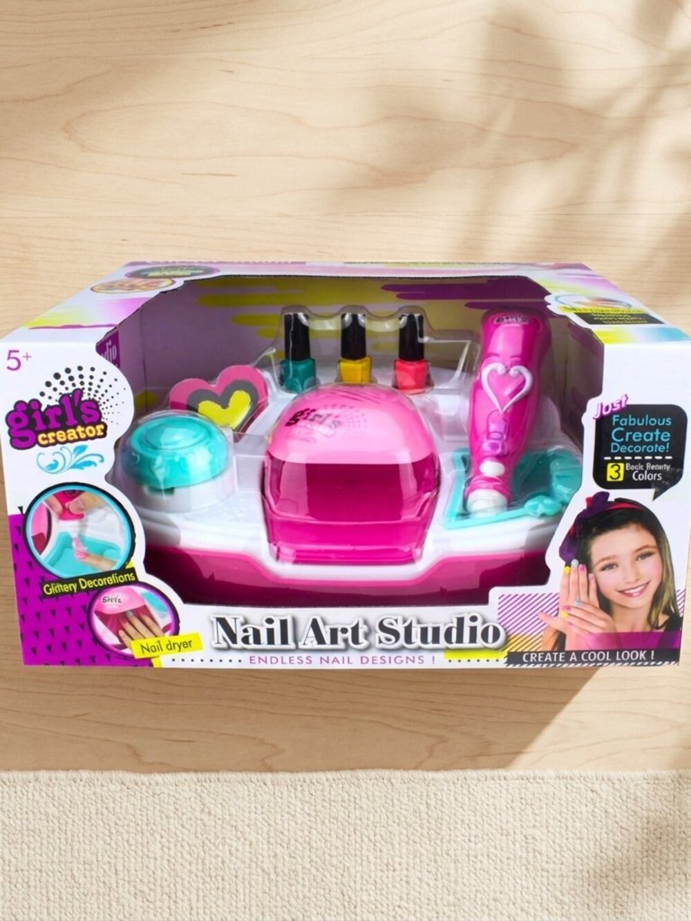 Pretend Play Nail Art Kit for Kids, DIY Manicure Beauty Salon Toy - Picture 4 of 10